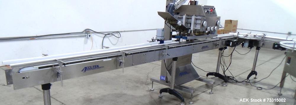 Used Accutek ASC-6 Automatic Spindle Capper | High-Speed Bottle Capping Machine